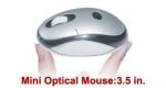 Battery Free Wireless Optical Mouse and a USB 2 ft. Wired Pad