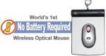 Battery Free Wireless Optical Mouse and a USB 2 ft. Wired Pad