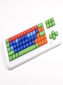 Clevy Color Coded Bluetooth Wireless Mechanical Large Print Keyboard, Large Letters and Colorful Keys - 102916