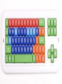 Clevy Large Print Mechanical and solid spill proof Color coded Keyboard - Lowercase and Colorful Keys -102686