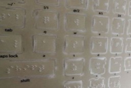 Transparent Braille keyboard Stickers labels overlays