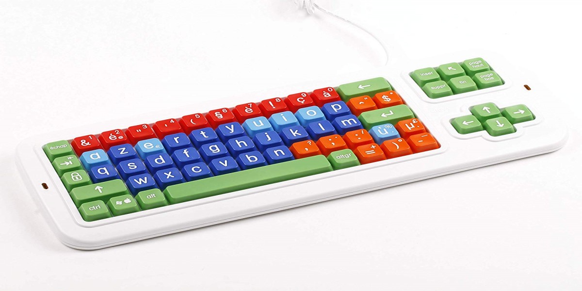 Belgium Color Coded Large Print solid Spill proof Mechanical Keyboard