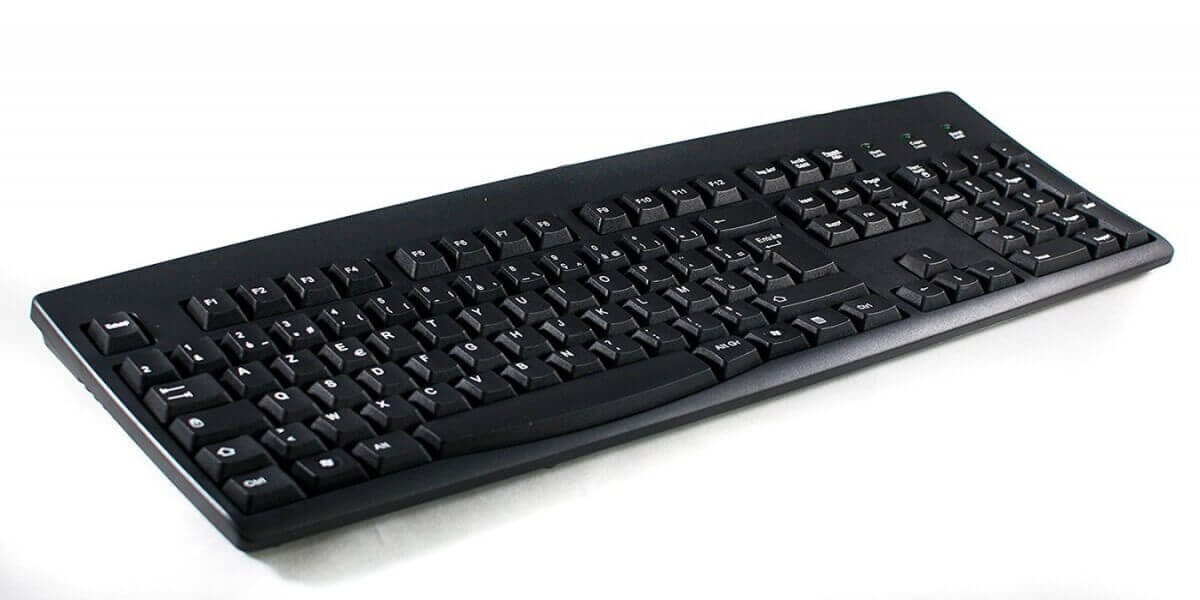 Black French European AZERTY USB Wired Keyboard