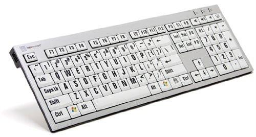 LogicKeyboard Large Print PC USB Wired Keyboard Slim Visually Impaired