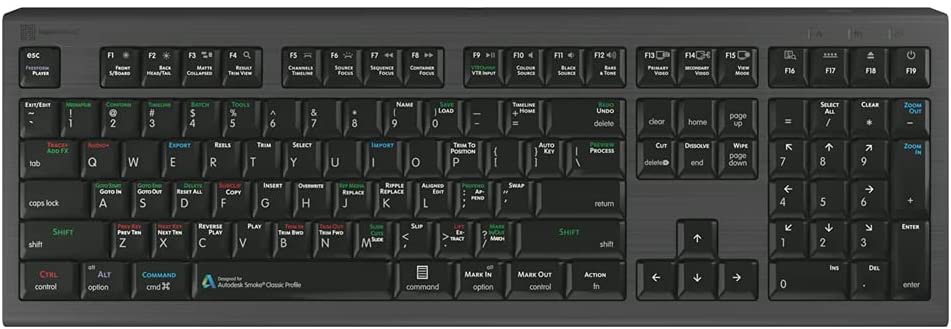 Logickeyboard Autodesk Smoke MacOS Astra 2 Backlit usb black Keyboard