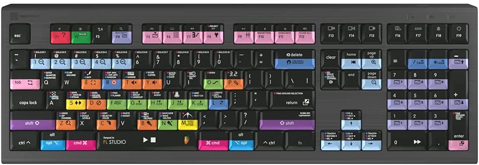 Astra 2 Backlit Keyboard macOS Logickeyboard Image-Line FL Studio
