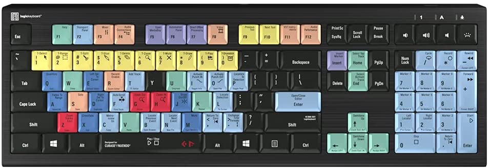 Logickeyboard Steinberg Cubase 11 Nuendo 9 Astra 2 Backlit Keyboard
