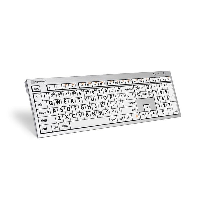 Logickeyboard Black on White Mac dedicated Apple® Large Print keyboard