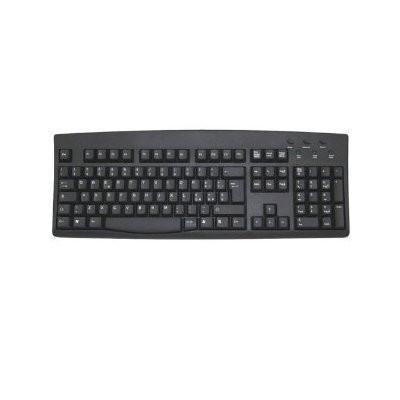 Italian Black USB Keyboard with White Letters Wired Plug Connection