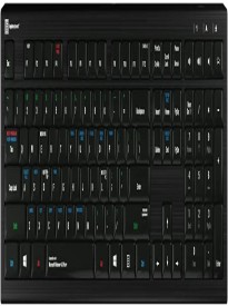 Logickeyboard Shortcut Keyboard Compatible with Win 7-10- Astra 2 Backlit Keyboard # LKB-WIN-A2PC-US