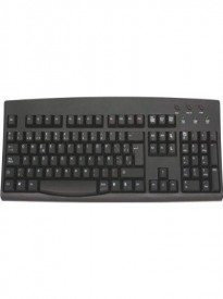 SPANISH Language Keyboard Black Keys with White Letters Characters - Wired USB (Windows)