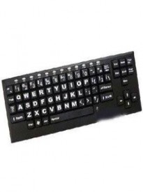Chester Creek WVBB Wireless Large-Key Keyboard (White Print on Black Keys)