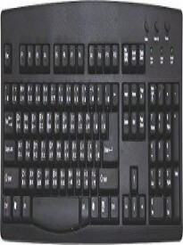 Chinese USB Wired Computer Keyboard (Black) SimplyPlugo Brand Black Background Keys with White - Off White Letters or Characters