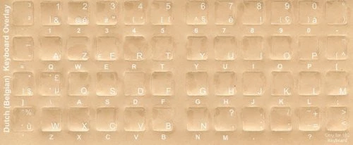 Dutch Keyboard Stickers economical option to create bilingual keyboard