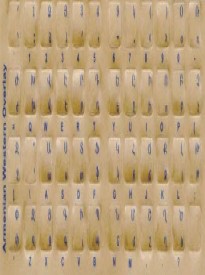 Eastern Western Armenian Keyboard Stickers Transparent Blue Letters
