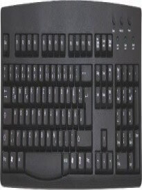 Black Wired USB Keyboard , German European Black Keyboard with White Characters Print USB Wired