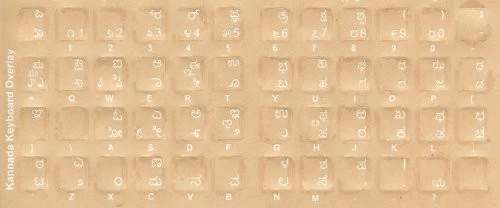 Kannada Keyboard Language bilingual Stickers Labels Overlays