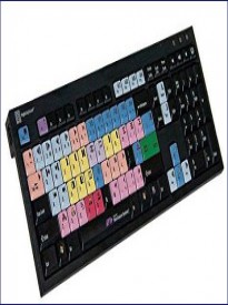Logickeyboard Avid Media Composer Nero Slim Line PC Keyboard | Shortcut Printed Keyboard for Avid Media Composer Nero - LKBU-MCOM4-BJPU-US