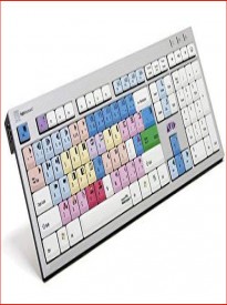 Logickeyboard Avid Media Composer Slim Line PC Keyboard | Shortcut Printed Keyboard for Avid Media Composer LKBU-MCOM4-AJPU-US