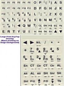 PC Large Print Keyboard Labels low vision aids magnified size letters