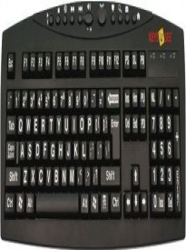 AbleNet Large Print English Black Keyboard with White Letters for the Visually Impaired MG1512